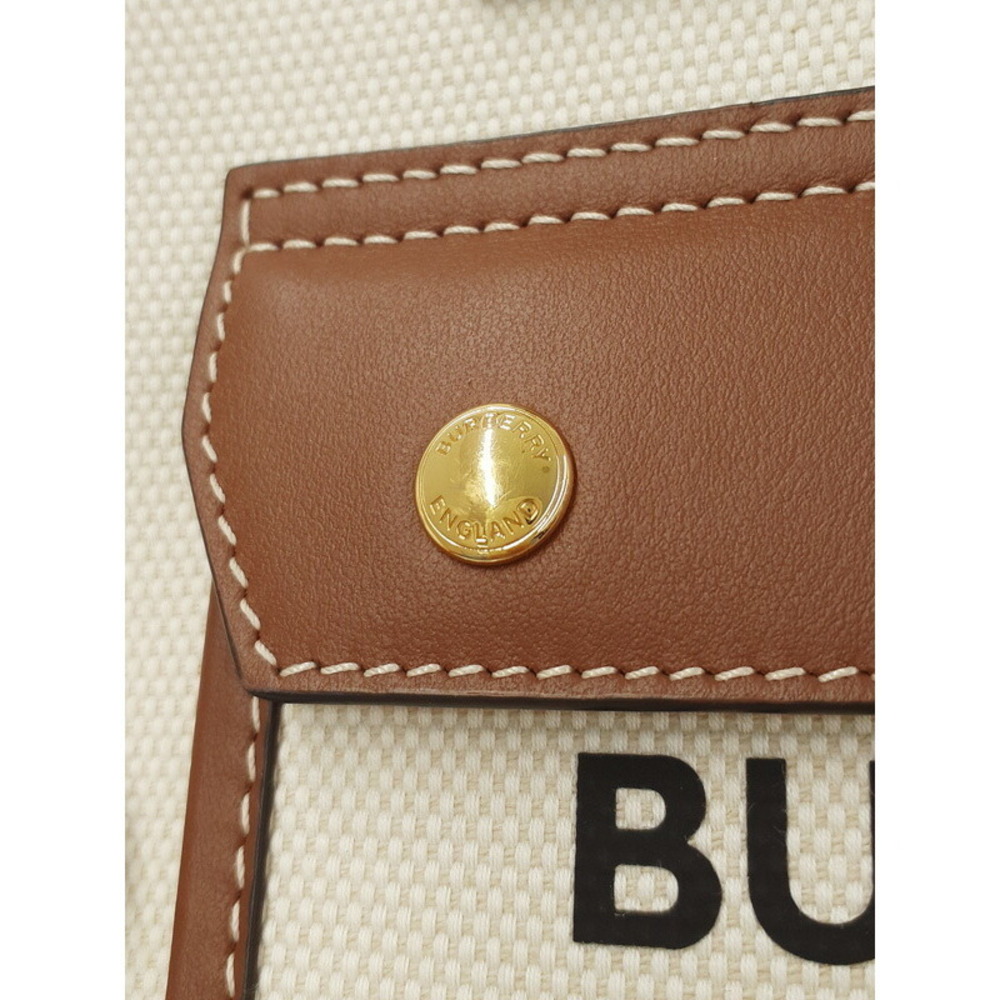 Burberry Two Tone Canvas Leather Freya Bag - Picture 8 of 9